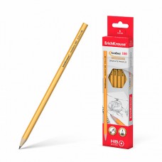 Чернографитный шестигранный карандаш ErichKrause® Amber 100 HB (коробка 12 шт.)