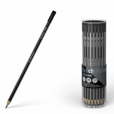 Чернографитный трехгранный карандаш с ластиком ErichKrause MEGAPOLIS HB (тубус 42шт)