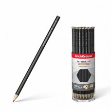 Чернографитный шестигранный карандаш ErichKrause® Jet Black 100 HB (тубус 42 шт.)