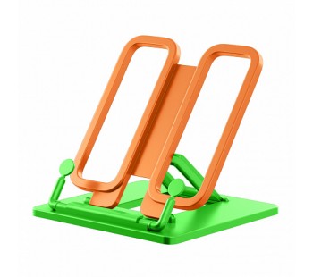 Подставка для книг пластиковая ErichKrause Base, Neon Solid, зеленый с оранжевым.