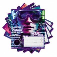 Тетрадь ШУ ErichKrause Cyber Game, 18 листов, клетка (блок 10 шт.)