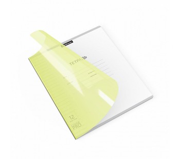 Тетрадь ШУ с пластиковой обложкой Классика желтая, 12л А5+, CoverPrо Neon, линейка