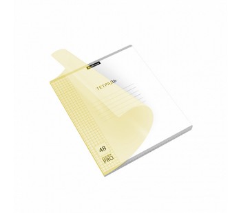 Тетрадь общая ученическая с пластиковой обложкой. Классика желтая, 48л А5+,CoverPrо Pastel, клетка