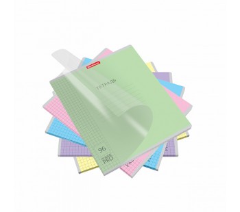 Тетрадь общая ученическая с пластиковой обложкой. Классика, 96л А5+, CoverPrо, клетка