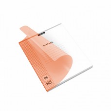 Тетрадь общая ученическая с пластиковой обложкой. Классика оранжевая, 96л А5+, CoverPrо Neon, клетка (блок 5шт)