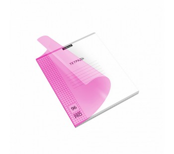 Тетрадь общая ученическая с пластиковой обложкой. Классика розовая, 96л А5+, CoverPrо Neon, клетка