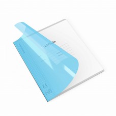 Тетрадь ШУ с пластиковой обложкой. Классика синяя, 24л А5+, CoverPrо Vivid, клетка (блок 10шт.)