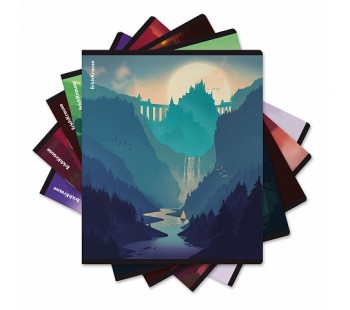 Тетрадь общая ErichKrause Silhouette Landscapes, 96л, клетка