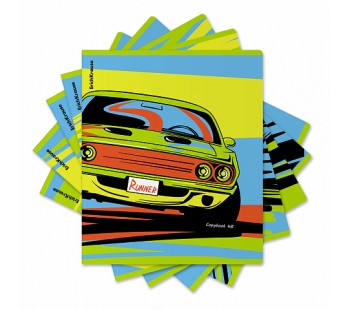 Тетрадь ОУ ErichKrause Neon Car, 48 листов, клетка