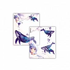 Набор пластиковых обложек ErichKrause Kawaii Whale, для тетрадей и дневников, 212х347мм, 80 мкм, ассорти (пакет12шт.)