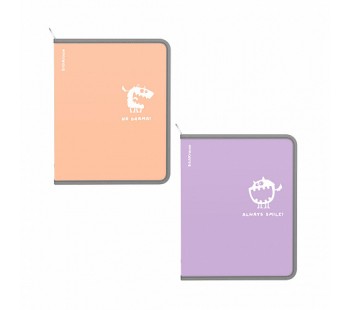 Папка для тетрадей на молнии пластиковая ErichKrause Pastel Bloom Monsters, A5+