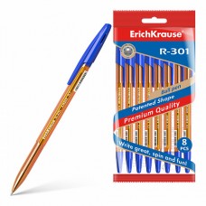 Ручка шариковая ErichKrause® R-301 Amber Stick 0.7, цвет чернил синий (в пакете по 8 шт.)