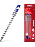 Набор 3 ручки шар.ErichKrause ULTRA-20 Stick Classic 0.7, Super Glide Tech,синий (в пакете)