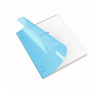 Тетрадь ШУ с пластиковой обложкой ErichKrause Классика CoverPrоVivid синий, А5+,12л, линейка