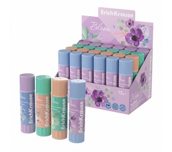 Клей-карандаш ErichKrause EasyStick Pastel Bloom, 13г, ассорти