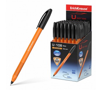 Ручка шариковая ErichKrause U-108 Stick Orange 1.0, Ultra Glide Technology, цвет чернил черный