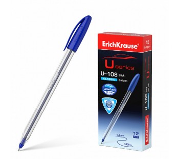 Ручка шариковая ErichKrause U-108 Stick Classic 1.0, Ultra Glide Technology, синяя