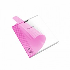 Тетрадь ОУ с пластиковой обложкой Классика розовая, 48л А5+, CoverPrо Neon, клетка (блок 5шт)