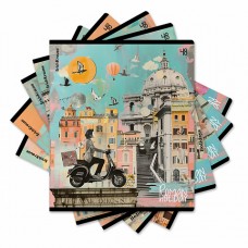 Тетрадь ОУ ErichKrause Roman Holiday 48 листов клетка, матовая ламинация (блок 5 шт.)