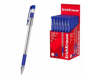 Ручка шариковая ErichKrause ULTRA-30 Stick&Grip Classic 0.7 синяя (кор.50шт)