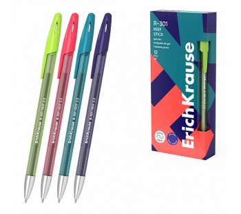 Ручка гелевая ErichKrause R-301 Gel Stick Reef 0.5, синяя (коробка 12 шт.)
