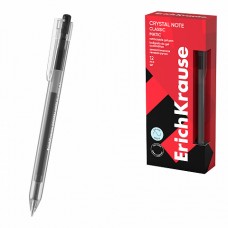 Ручка гелевая автоматическая ErichKrause Crystal Note Matic Classic 0.5 черная (кор.12шт)