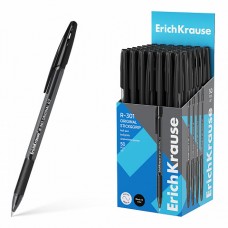 Ручка шариковая ErichKrause R-301 Stick&Grip Original 1.0,черная (кор. 50 шт.)