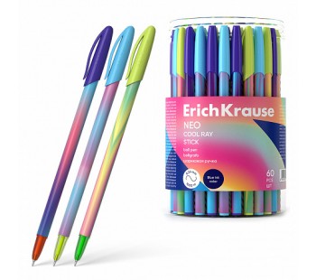 Ручка шариковая ErichKrause ErichKrause Neo® Stick Cool Ray 0.7, Super Glide Tech,синяя