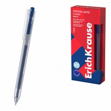 Ручка гелевая автоматич. ErichKrause Crystal Note Matic Classic 0.5, синяя(кор.12шт),