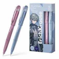 Ручка шариковая ErichKrause G-Glass Stick Manga 0.5,синяя (короба 12 шт.)