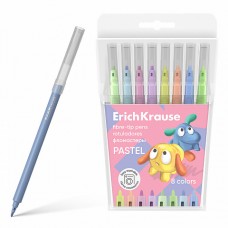 Фломастеры ErichKrause® Easy Washable Pastel 8 цветов