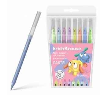 Фломастеры ErichKrause® Easy Washable Pastel 8 цветов