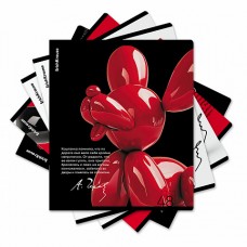 Тетрадь ОУ ErichKrause  Balloon Dog 48л клетка, ламинация soft-touch (блок 5 шт)