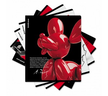 Тетрадь ОУ ErichKrause  Balloon Dog 48л клетка, ламинация soft-touch (блок 5 шт)