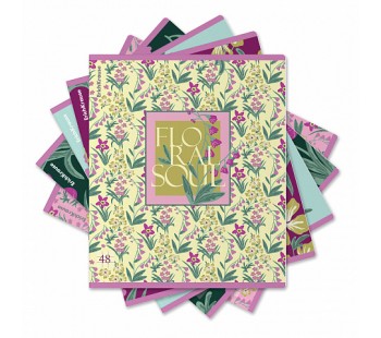 Тетрадь ОУ ErichKrause Floral Soul 48л клетка, ламинация soft-touch (блок 5 шт)
