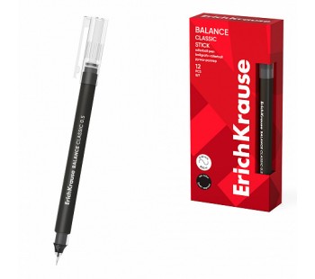 Ручка-роллер ErichKrause Balance Stick Classic 0.5,черная (коробка 12 шт.)