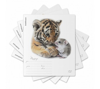 Тетрадь ШУ ErichKrause Little Cuties, 12 листов, линейка (блок 10 шт.)
