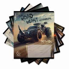 Тетрадь ШУ ErichKrause Road Beast, 18 листов линейка (блок 10 шт.)