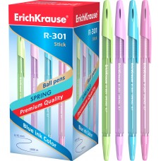 Ручка шариковая ErichKrause. R-301 Spring Stick 0.7. Синяя