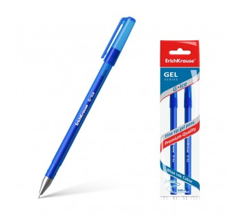 Ручка гелевая ErichKrause. G-Ice. Цвет чернил синий. Комплект из 2 штук