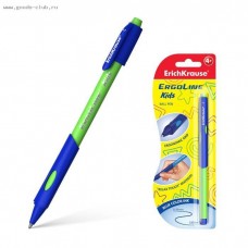 Ручка шариковая ErichKrause® ErgoLine® Kids, Ultra Glide Technology, цвет  чернил синий (в блистере по 1 шт.)