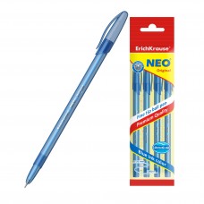 Ручка шариковая. ErichKrause. Neo Original. Цвет чернил синий. В пакете по 4 шт