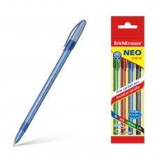 Ручка шариковая. ErichKrause. Neo Original. Цвет чернил: синий, черный, красный, зеленый. В пакете по 4 шт