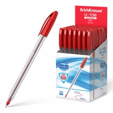 Ручка шариковая. ErichKrause. U-108 Classic Stick 1.0. Ultra Glide Technology. Красная
