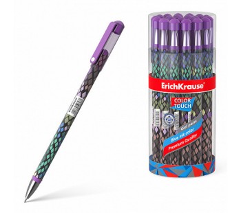 Ручка гелевая. ErichKrause. Color Touch Purple Python 0.38. Цвет чернил синий