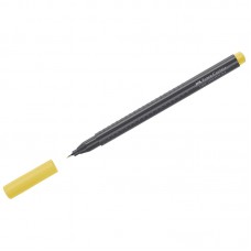 Ручка капиллярная. Faber-Castell. Grip Finepen. Желтая. 0,4мм. Трехгранная
