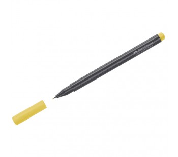Ручка капиллярная. Faber-Castell. Grip Finepen. Желтая. 0,4мм. Трехгранная