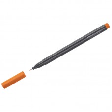 Ручка капиллярная. Faber-Castell. Grip Finepen. Оранжевая. 0,4мм. Трехгранная
