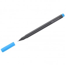 Ручка капиллярная. Faber-Castell. Grip Finepen. Светло-синяя. 0,4мм. Трехгранная
