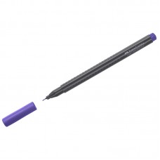 Ручка капиллярная. Faber-Castell. Grip Finepen. Сине-фиолетовая. 0,4мм. Трехгранная